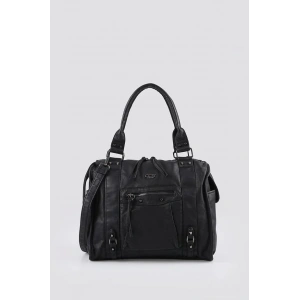 Abga Siyah Cilt Omuz Çantası