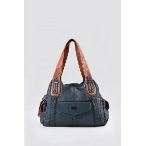 Batti Mavi Cilt Omuz Çantası