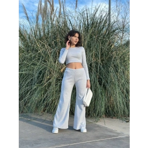 Bol paça altüst takım gri w1197