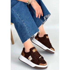 Ceans Kahverengi Süet Bağcıklı Spor Ayakkabı