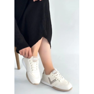 Jowen Bej Cilt Vizon Detaylı Bağcıklı Spor Ayakkabı