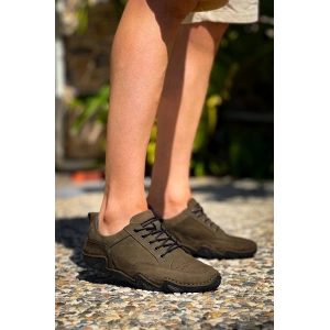 KBDX1 Kuback Haki Deri Günlük Erkek Ayakkabı