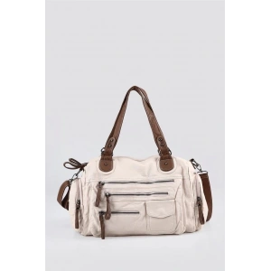 Orten Bej Cilt Omuz Çantası