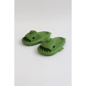 WG500 Köpekbalığı Haki Unisex Tam Ortopedik Terlik Shark Slides