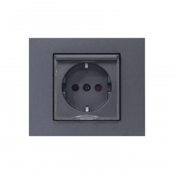 FÜME GRANO KAPAKLI TOPRAKLI PRİZ 5 ADET ( Çerçeve dahil )