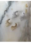 CFormlu Kristal Taşlı  Şık Küpe