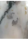 CFormlu Kristal Taşlı  Şık Küpe