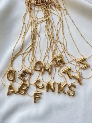 Çelik Balon Harfli  Kolye