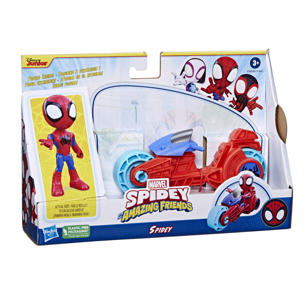 BFS   F6777 Spidey ve İnanılmaz Arkadaşları - Motorsiklet ve Figür +3 yaş