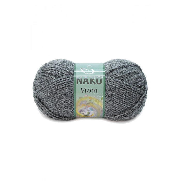 1 Adet Vizon Premium Akrilik El Örgü İpi Yünü Renk No:193 Loş Gri