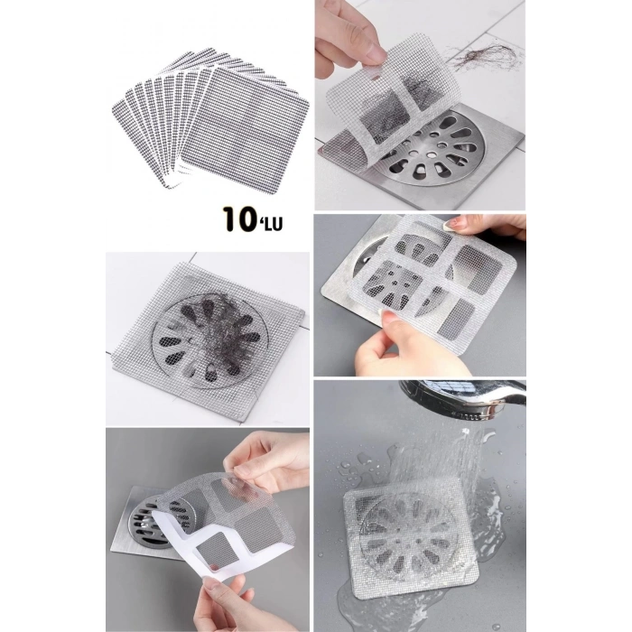 10lu Banyo ve Mutfak Lavabo Koku Önleyici ve Haşere Böcek Önleyici Gider Filtresi