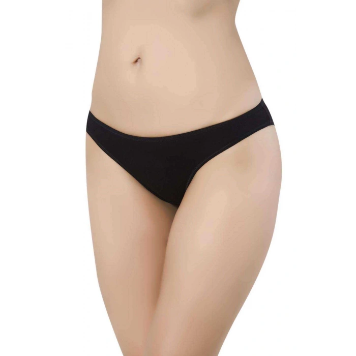 12 adet Süper Eko Set Likralı Kadın Slip Külot Siyah