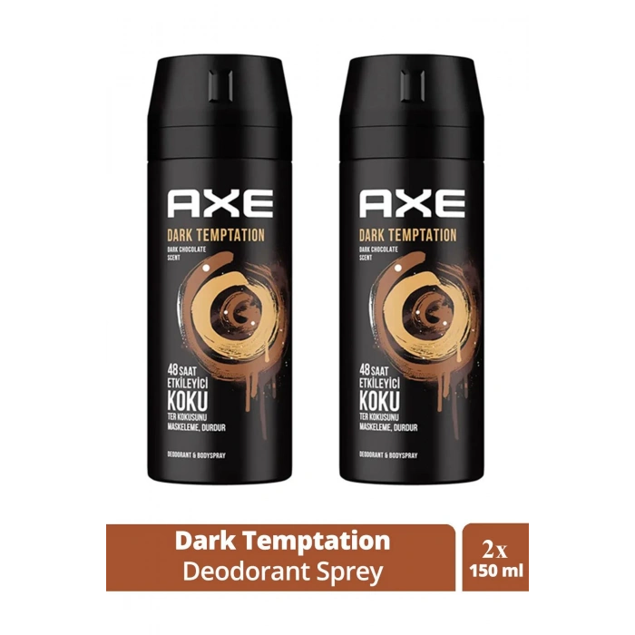 2 Adet Axe Dark Temptatıon Bay Parfüm Kofre 150 ml