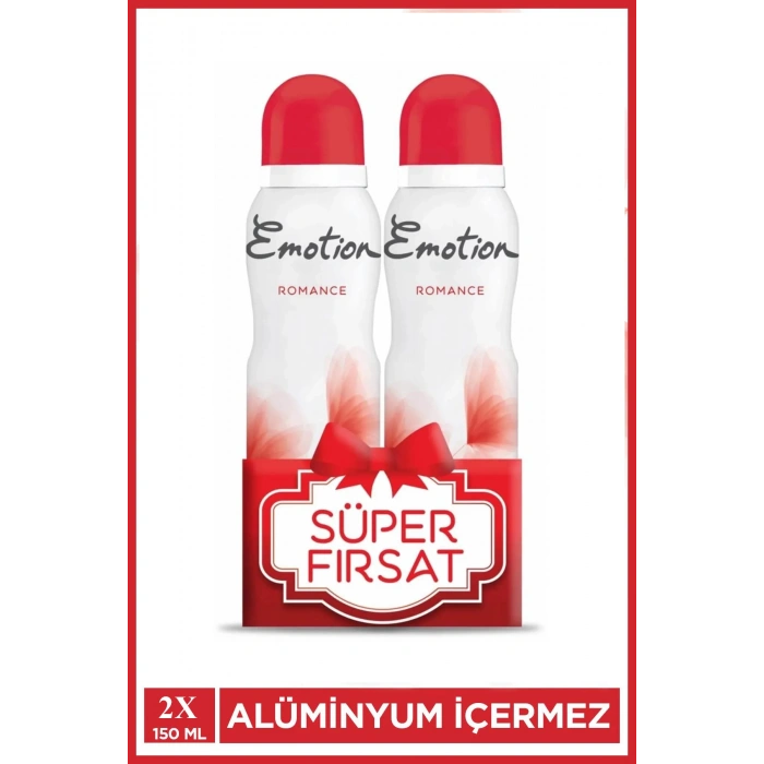 2 Adet Emotion Romance Kadın Vegan Deodorant 150 Ml Hızlı Kurur, Leke Bırakmaz