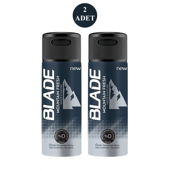 2 Adet Mountain Fresh Erkek Deodorant 150ml Leke Bırakmaz