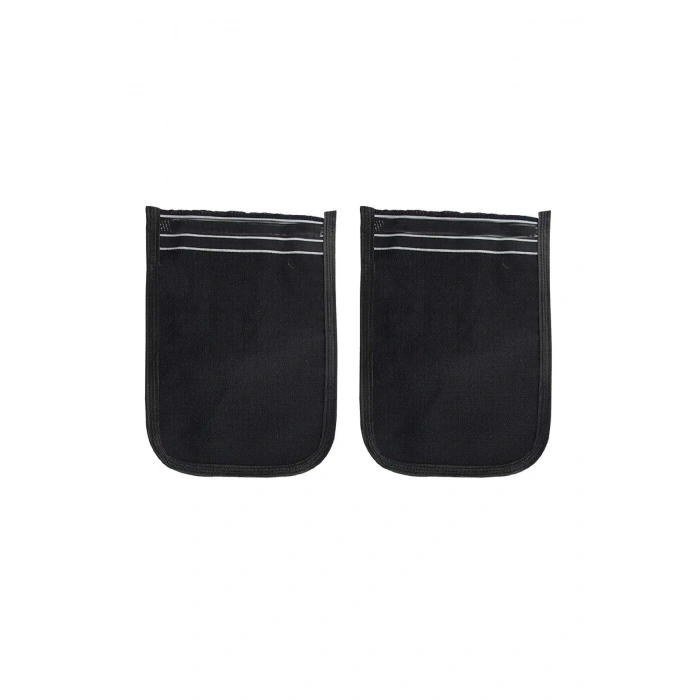 2 Adet Osmanlı Kalın Siyah Banyo Hamam Kesesi 25x17 Cm