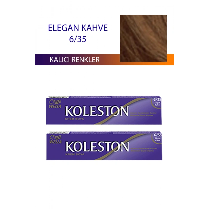 2 Adet Single Tüp Boya Saç Boyası Elegan Kahve 6/35
