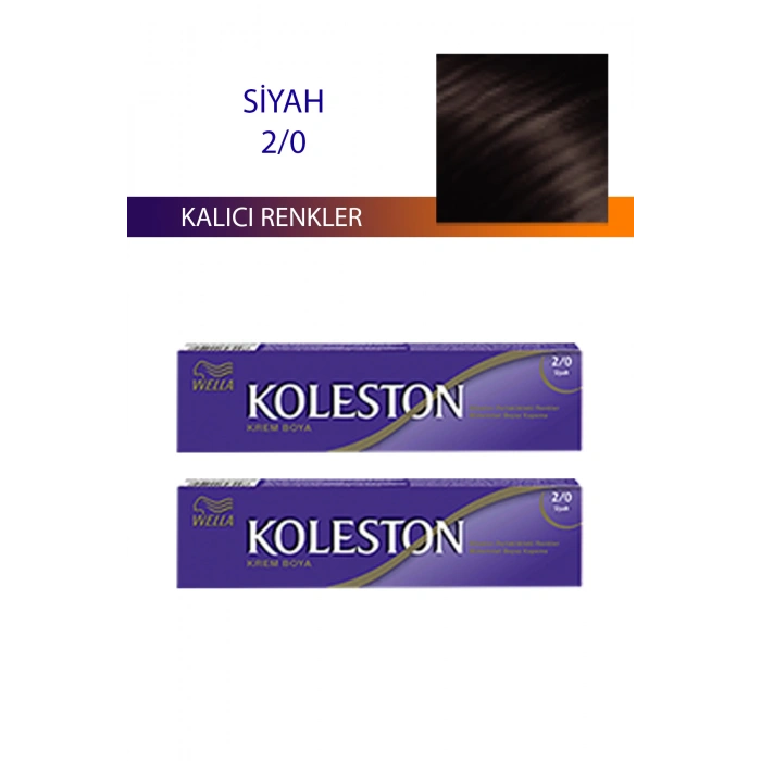 2 Adet Single Tüp Boya Saç Boyası Siyah 2/0
