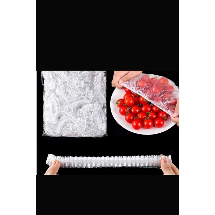 200 Adet Tazelik Koruyucu Tabak Tencere Gıda Bonesi  Çok Amaçlı Pratik Kapak Tencere Bonesi