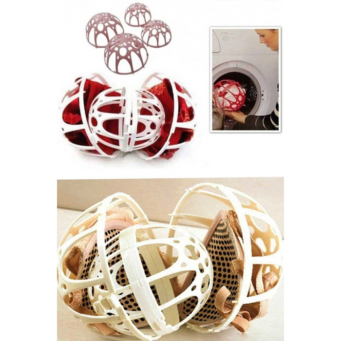 3 Adet Plastik Sütyen Koruyucu Yıkama Topu