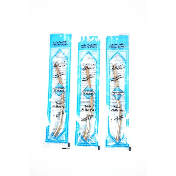 3 Adet Taze Doğal Diş Fırçası Misvak Vakumlu Paket 15 cm Orta Boy