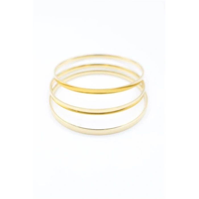 3lü Ajda Bilezik-65mm - Altın