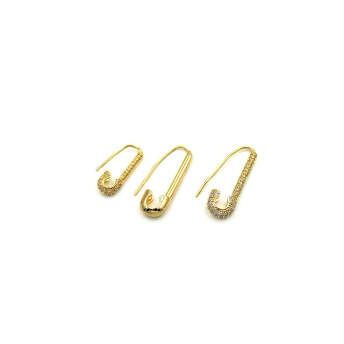 3lü Filkete Küpe - Altın