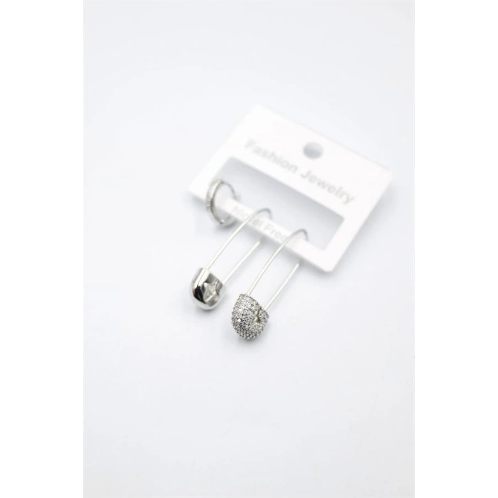 3lü Filkete Küpe - Gümüş