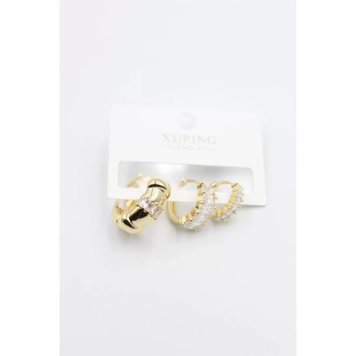 3lü Xuping Küpe - Altın