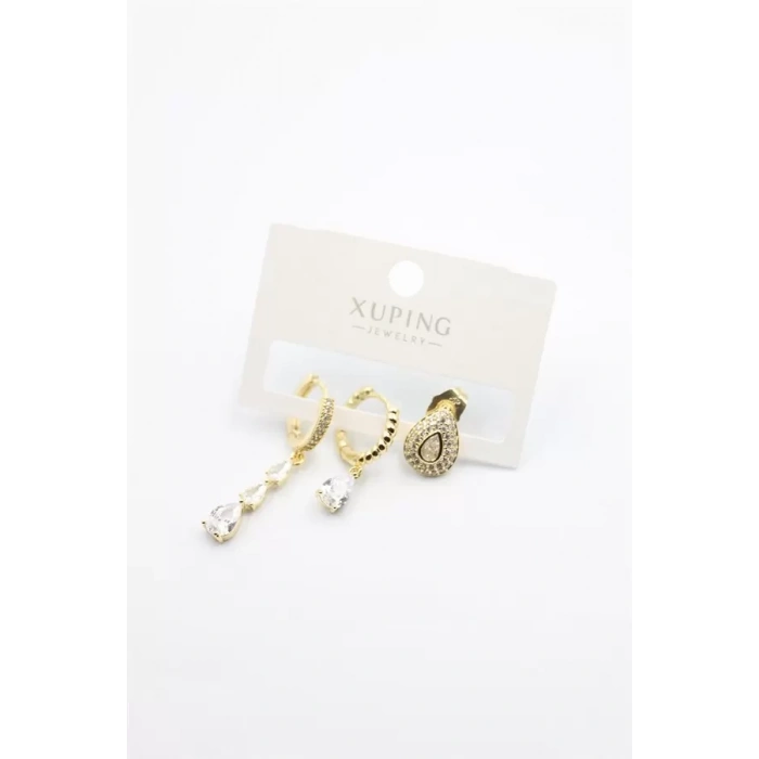 3lü Xuping Küpe - Altın