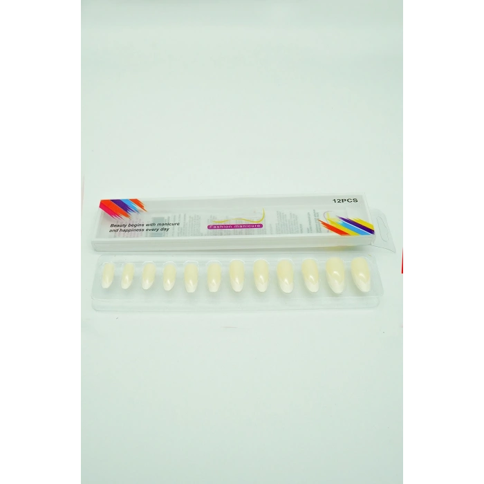 3 Renk Toplam 36 Adet Badem Tırnak Tak Ve Çık Kendinden Yapışkanlı Takma Tırnak