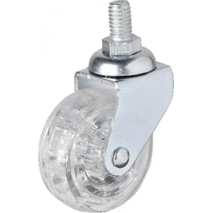 326 - 50x20 Mm Şeffaf Makaralı Vidalı Teker 4 Adet