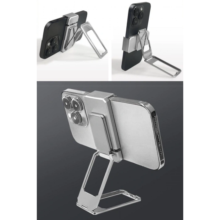 360 derece Dönen Tüm Telefon Tipleri İle Uyumlu Metal Telefon Standı Braket