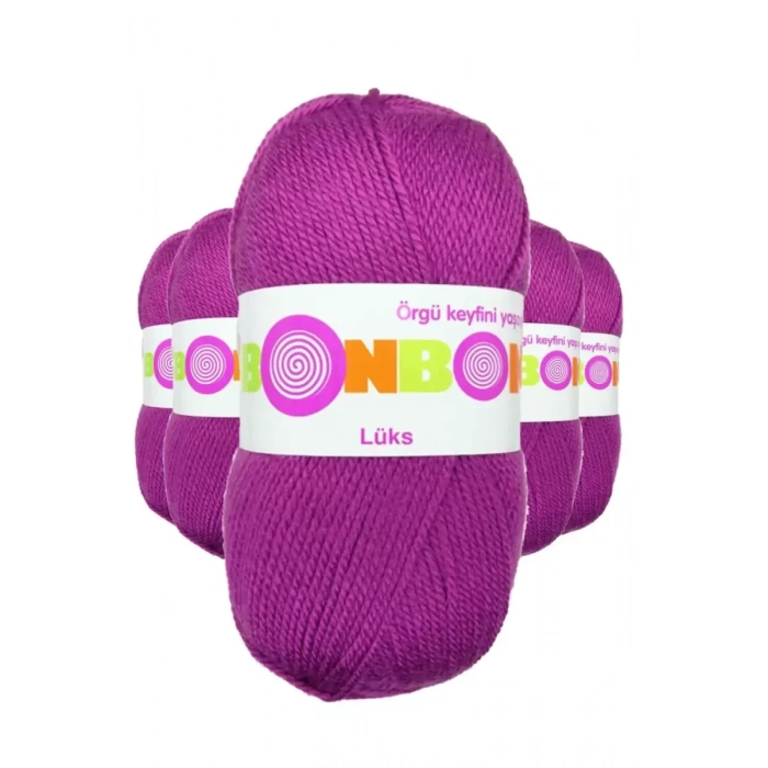 5 Adet Lüks Patik İpi Yünü Koyu Pembe 98675 - bonbon mudanis