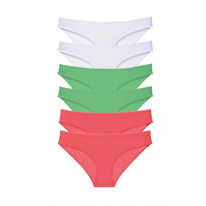 6 adet Süper Eko Set Likralı Kadın Slip Külot 552