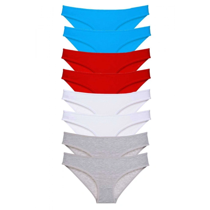 8 adet Süper Eko Set Likralı Kadın Slip Külot 530