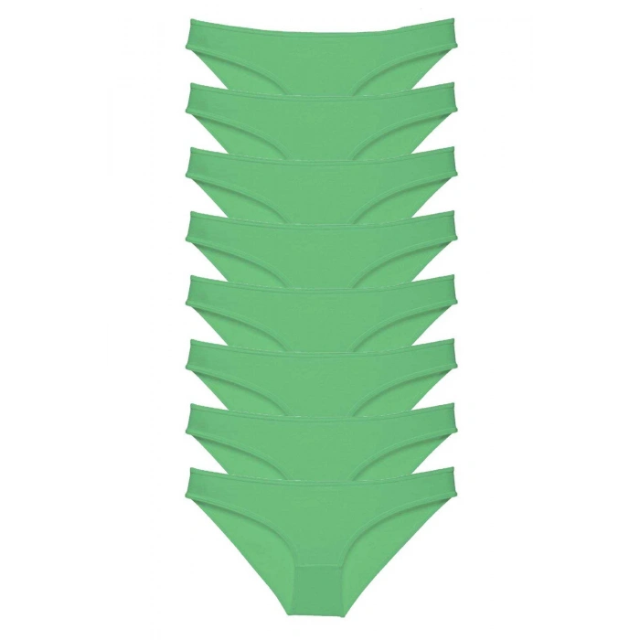 8 adet Süper Eko Set Likralı Kadın Slip Külot Yeşil