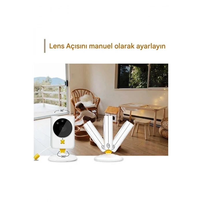 Akıllı Bebek Kamerası Monitörlü Karşılıklı Konuşma Özellikli Sıcaklık İzleme 2.4 İnç Bebek Kamerası