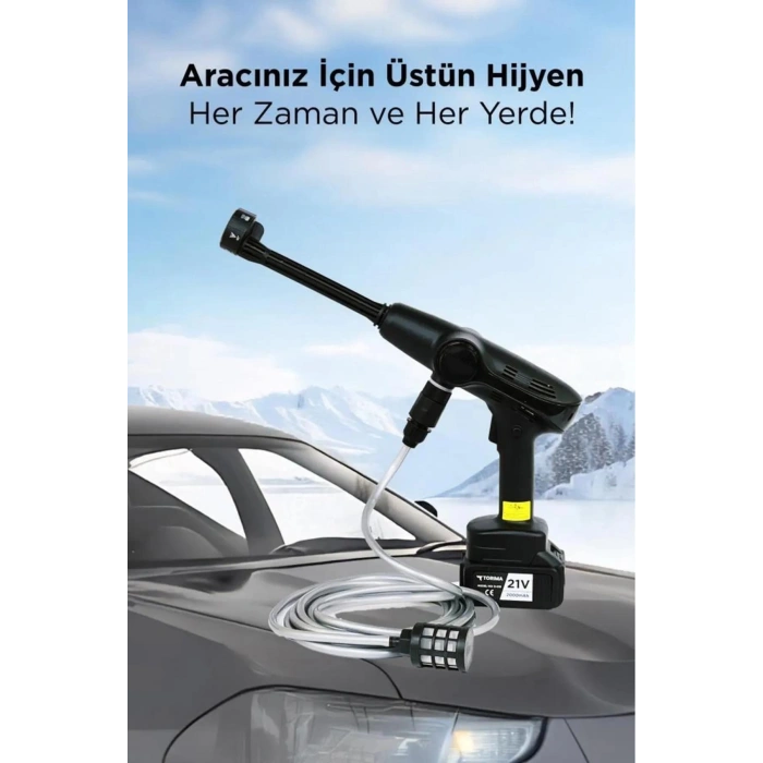 Akülü Şarjlı Yüksek Basınçlı Oto Araba Bahçe Yıkama,temizleme Su Sı