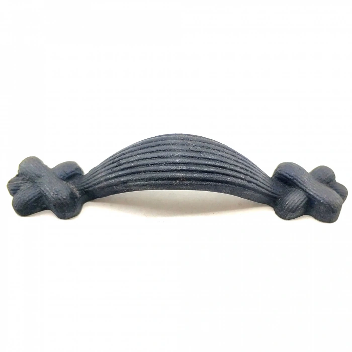 Antika Tarz Dekoratif Pirinç Örgü Mobilya Kulbu - 22x120 Mm, Oksit