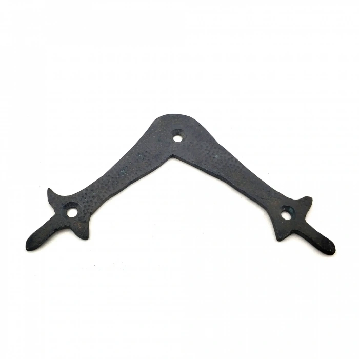 Antika Tarz Dekoratif Pirinç Zambak Gönye - Üst, 107x107 Mm, Oksit