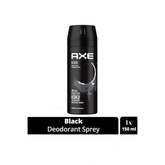 Axe Erkek Deodorant & Bodyspray Black 48 Saat Etkileyici Koku Vücut Spreyi 150 ml