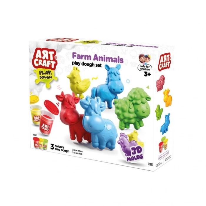 BFS   03993 Art Craft Çiftlik Hayvanları Hamur Set 168 Gr -Fentoys