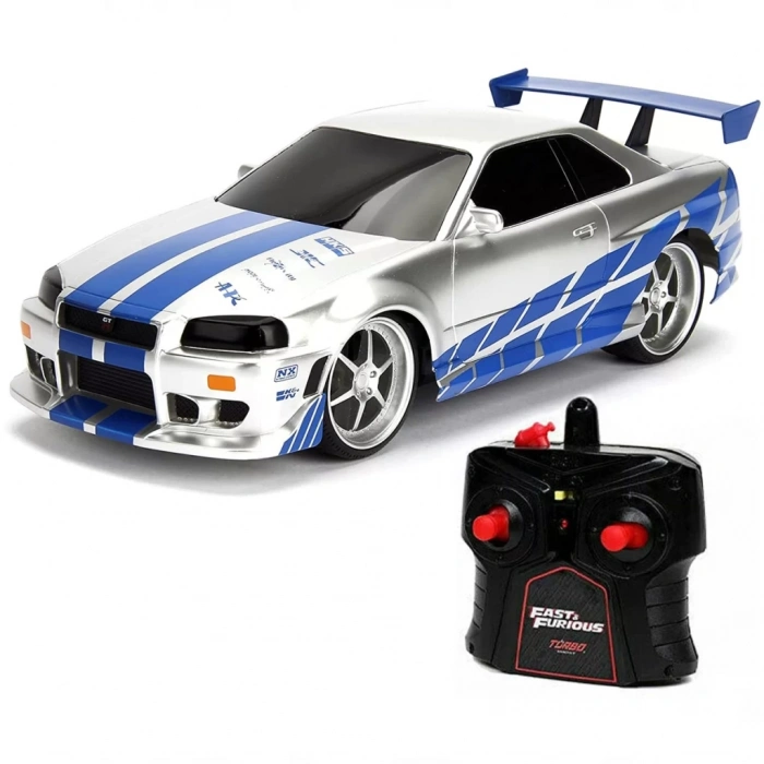 BFS  1:16 Fast & Furious Kumandalı Brians Nissan Skyline GT-R Turbo Araba