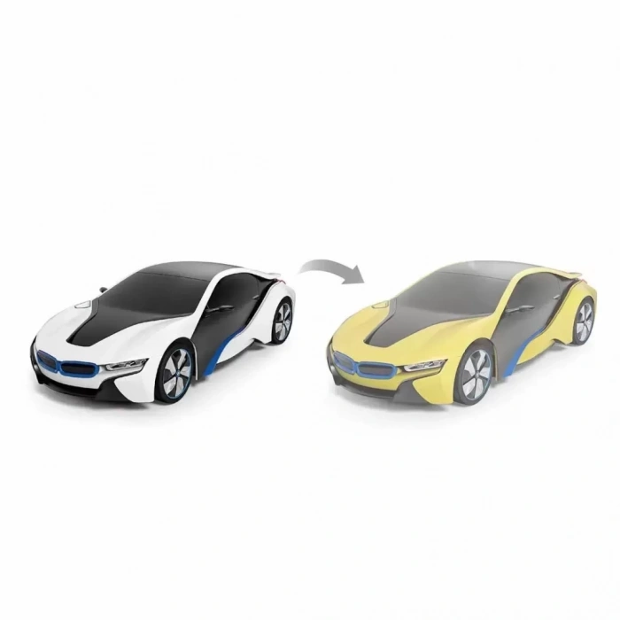 BFS   1:24 BMW i8 UV Sensitive Uzaktan Kumandalı Renk Değiştiren Araba
