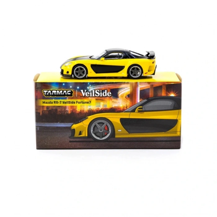 BFS 1/64 Mazda RX-7 VeilSide Fortune7 Yellow / Black