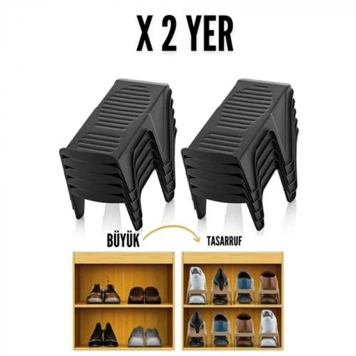 BFS  10 LU Ayakkabı Rampası Yer Tasarruf Organizeri Mehle