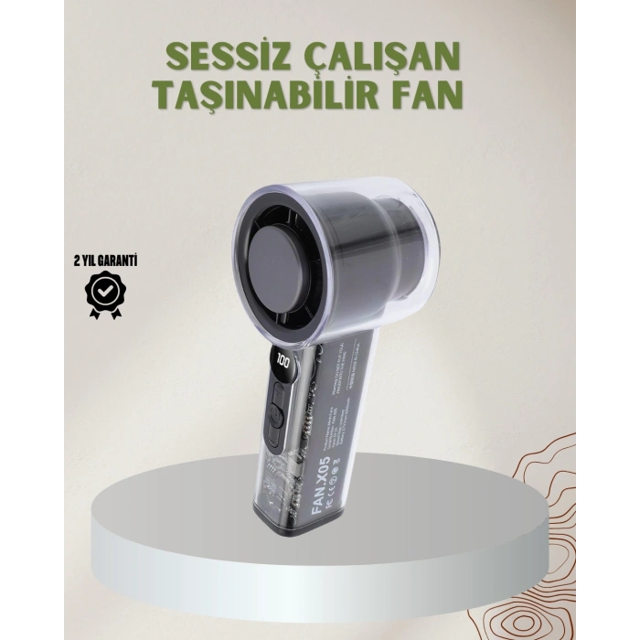 BFS 100 Kademeli Ayarlanabilir Mini Fan | Dijital Ekranlı Serinletici