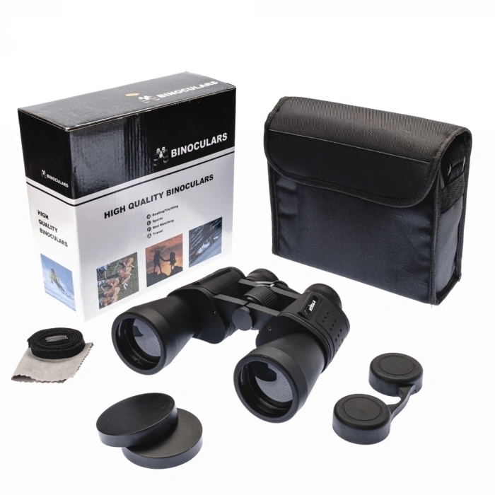 BFS 10×50 – Geniş Ön Mercekli Profesyonel El Dürbünü – 1000m/56m – Siyah