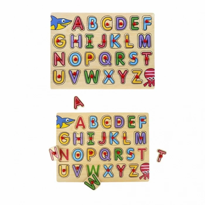 BFS  130443 Ahşap Raptiyeli Bultak Alfabe